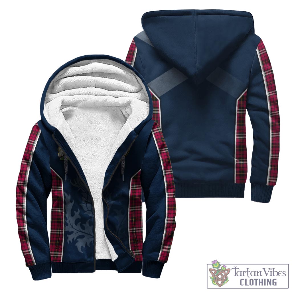 Tartan Vibes Clothing Little Tartan Sherpa Hoodie with Family Crest and Scottish Thistle Vibes Sport Style