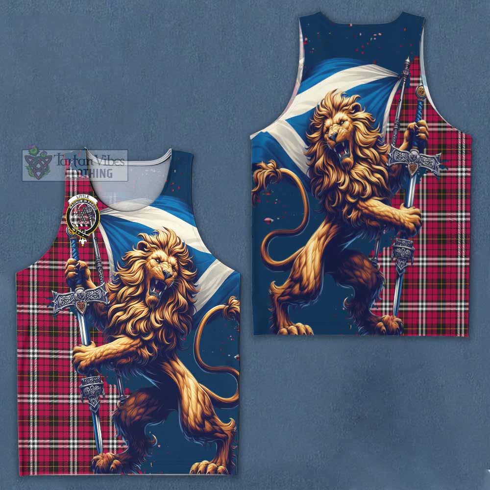 Tartan Vibes Clothing Little Tartan Family Crest Men's Tank Top with Scottish Majestic Lion