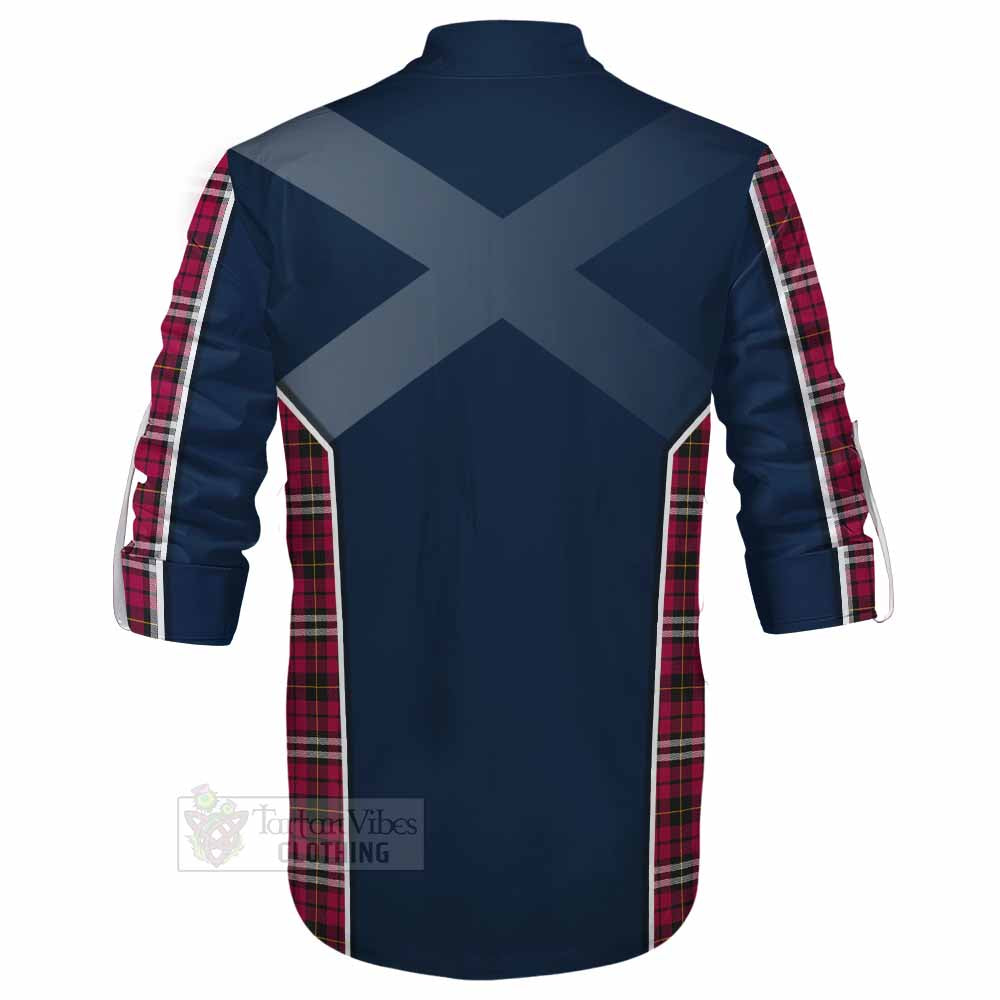 Tartan Vibes Clothing Little Tartan Ghillie Kilt Shirt with Family Crest and Lion Rampant Vibes Sport Style