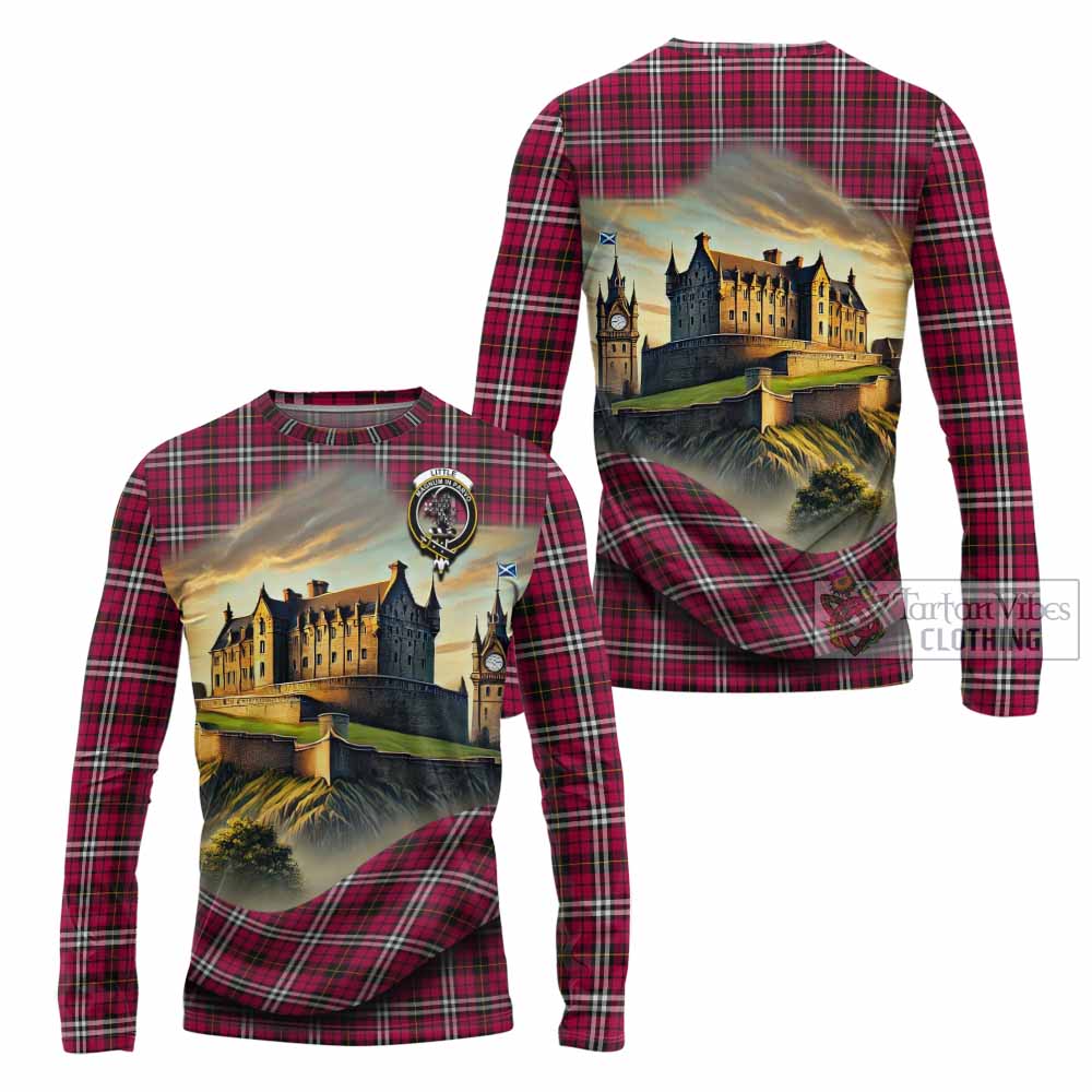 Tartan Vibes Clothing Little Tartan Family Crest Long Sleeve T-Shirt with Scottish Ancient Castle Style