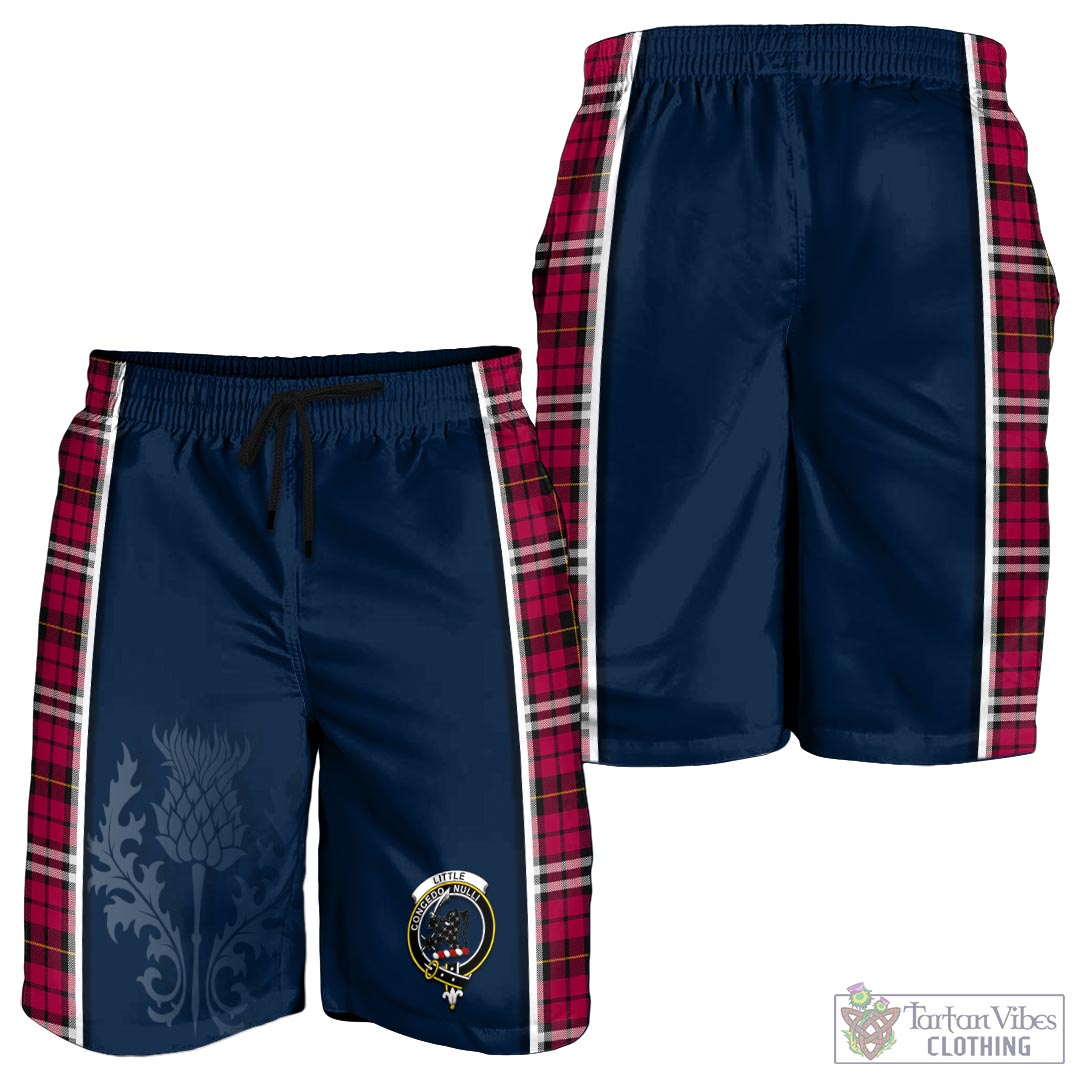 Tartan Vibes Clothing Little Tartan Men's Shorts with Family Crest and Scottish Thistle Vibes Sport Style
