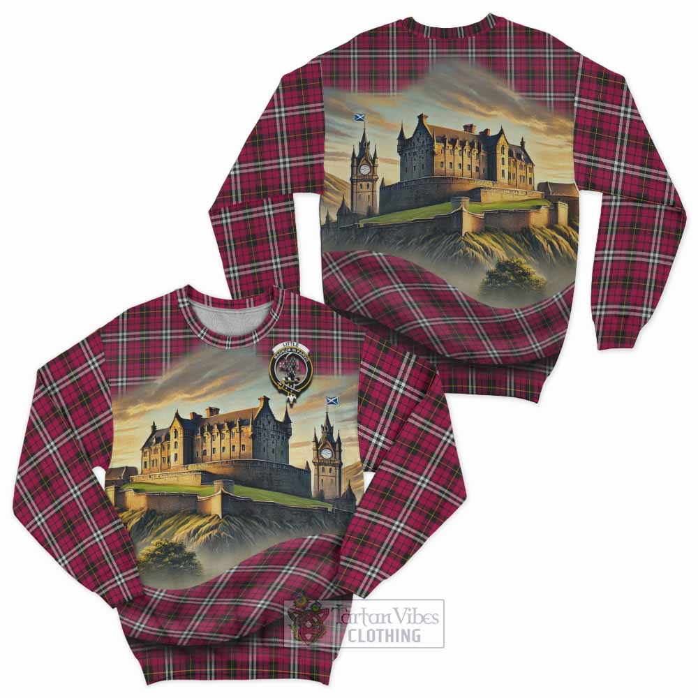 Tartan Vibes Clothing Little Tartan Family Crest Sweatshirt with Scottish Ancient Castle Style