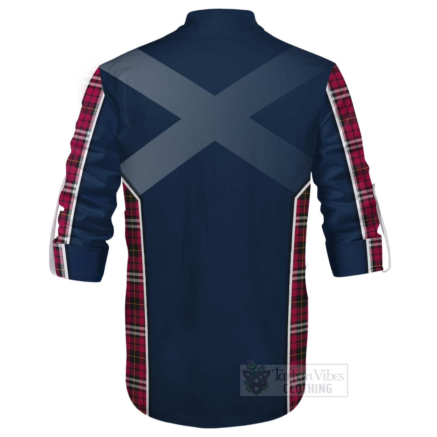 Tartan Vibes Clothing Little Tartan Ghillie Kilt Shirt with Family Crest and Scottish Thistle Vibes Sport Style