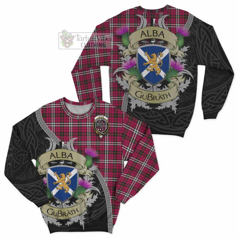 Tartan Vibes Clothing Little Tartan Family Crest Sweatshirt Lion Rampant Royal Thistle Shield Celtic Inspired