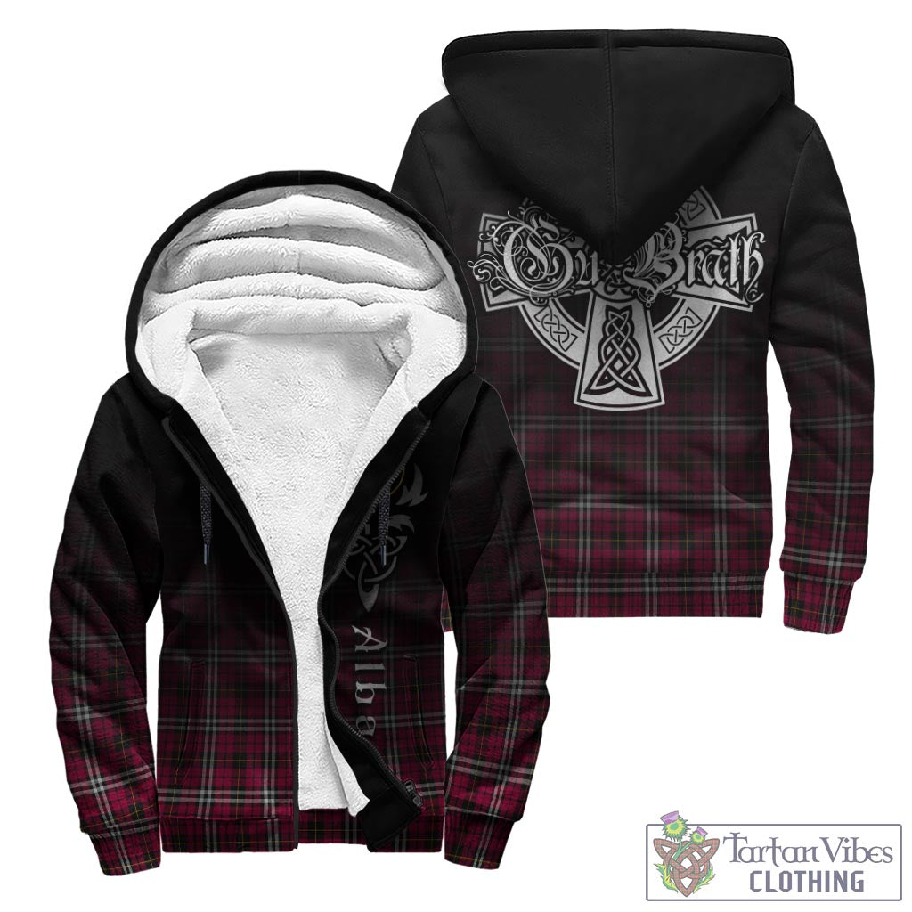 Tartan Vibes Clothing Little Tartan Sherpa Hoodie Featuring Alba Gu Brath Family Crest Celtic Inspired