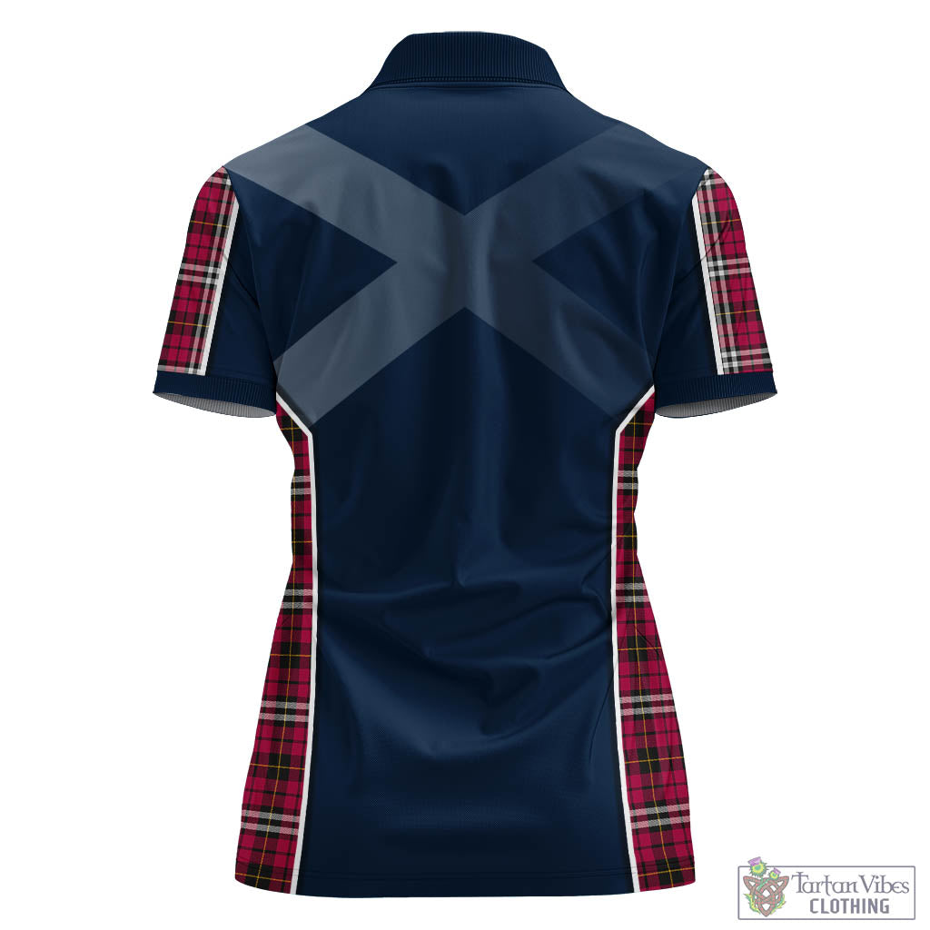 Tartan Vibes Clothing Little Tartan Women's Polo Shirt with Family Crest and Lion Rampant Vibes Sport Style