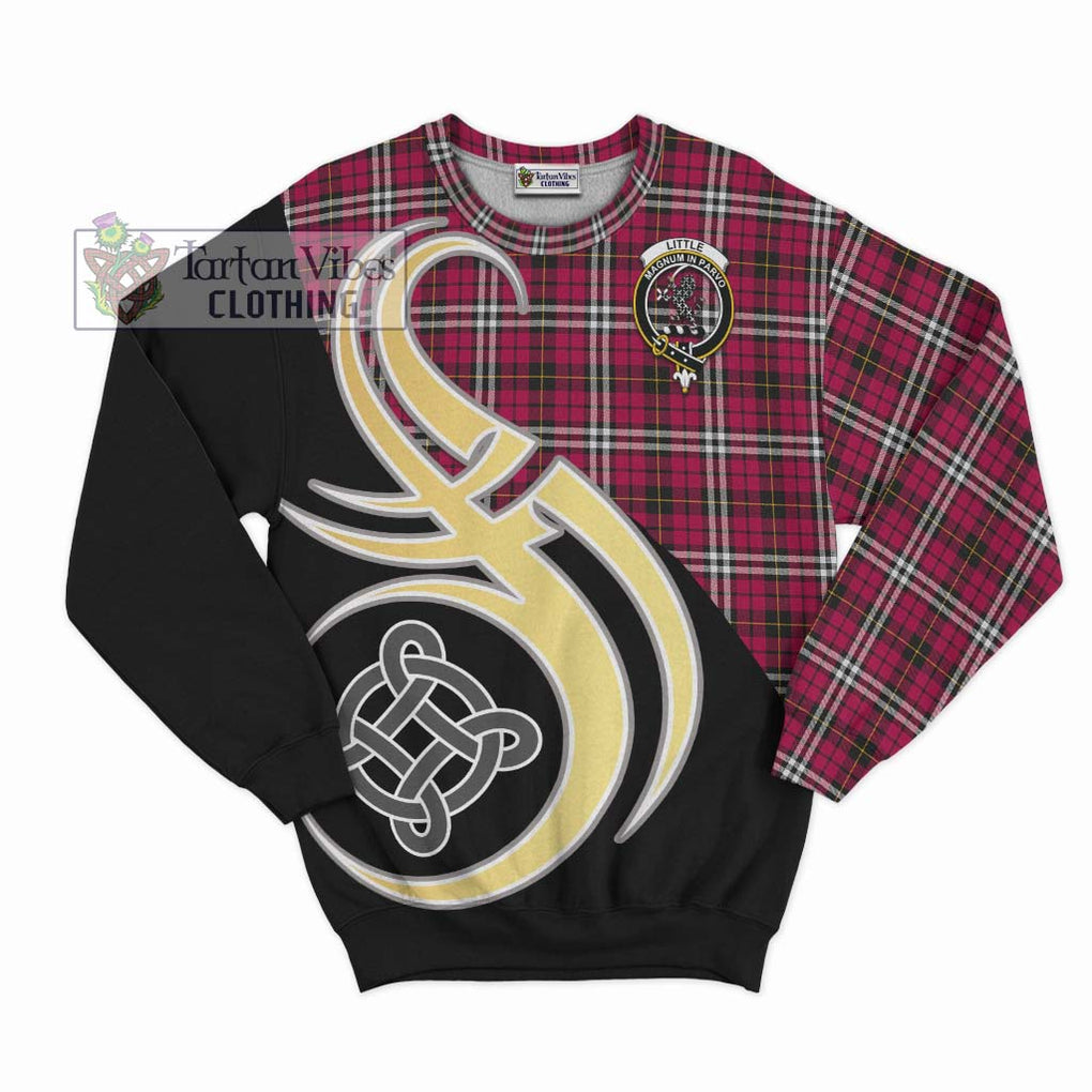 Little Tartan Sweatshirt with Family Crest and Celtic Symbol Style - Tartan Vibes Clothing