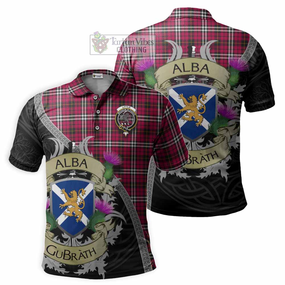 Tartan Vibes Clothing Little Tartan Family Crest Polo Shirt Lion Rampant Royal Thistle Shield Celtic Inspired