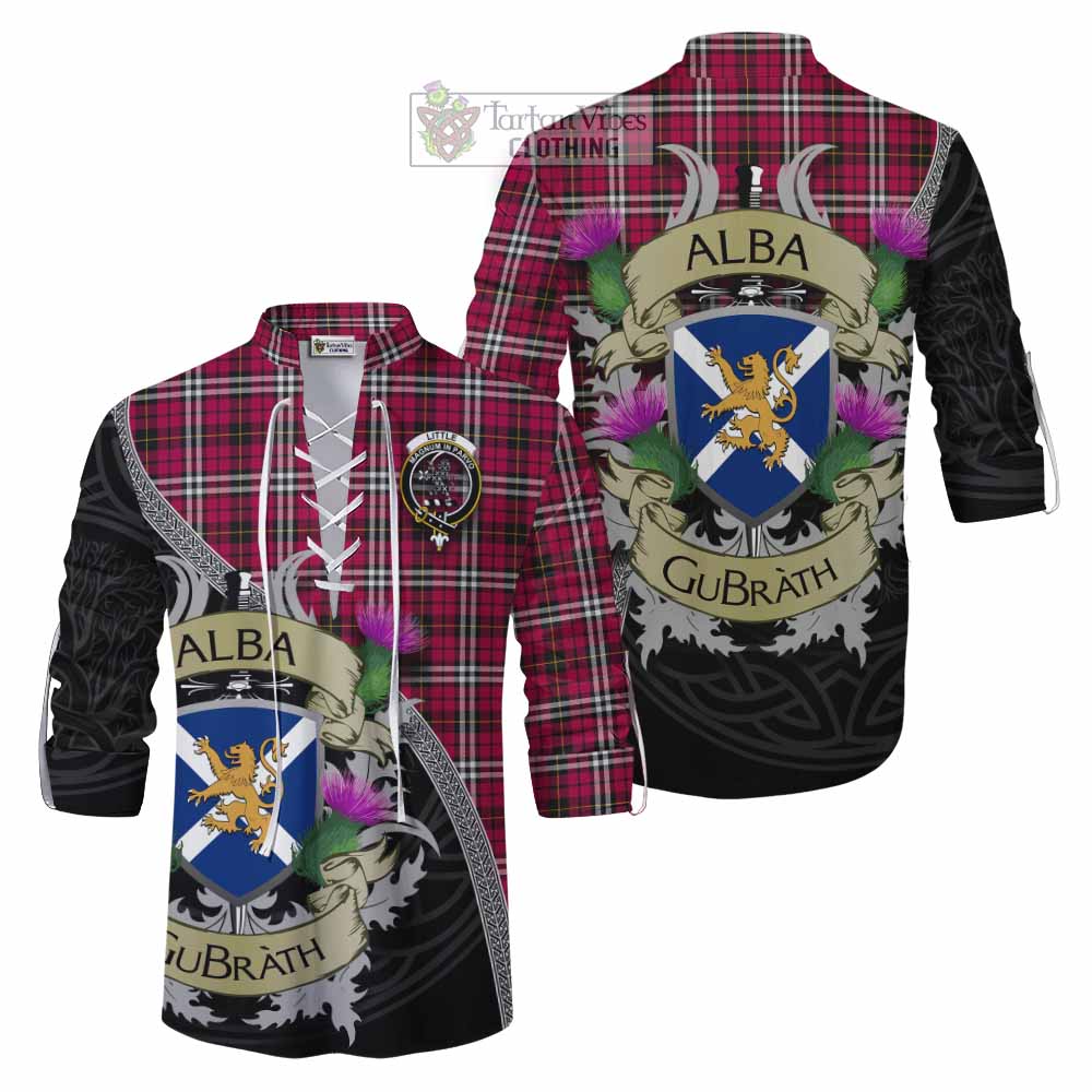 Tartan Vibes Clothing Little Tartan Family Crest Ghillie Kilt Shirt Lion Rampant Royal Thistle Shield Celtic Inspired