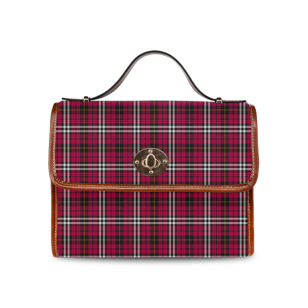 little-tartan-leather-strap-waterproof-canvas-bag