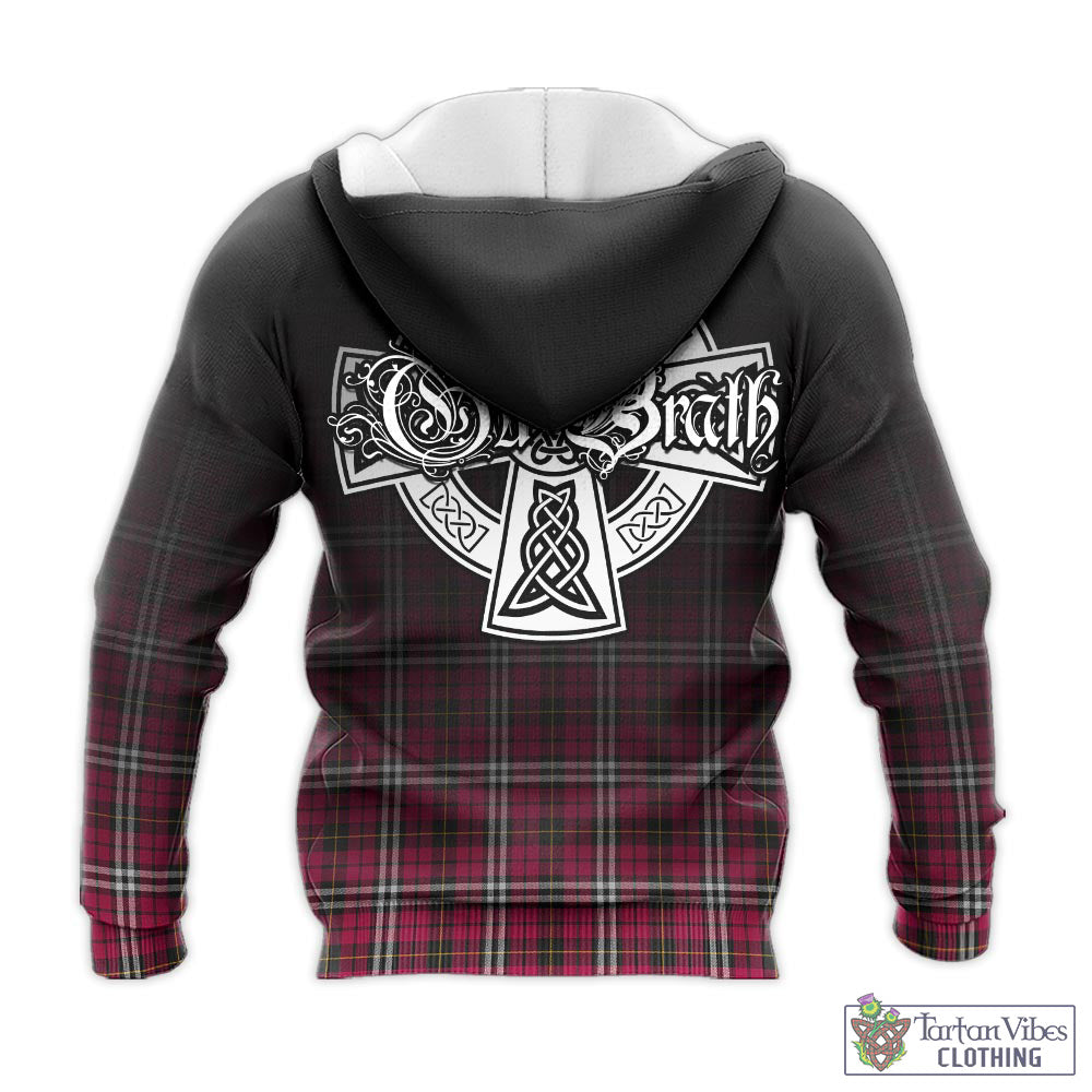 Tartan Vibes Clothing Little Tartan Knitted Hoodie Featuring Alba Gu Brath Family Crest Celtic Inspired