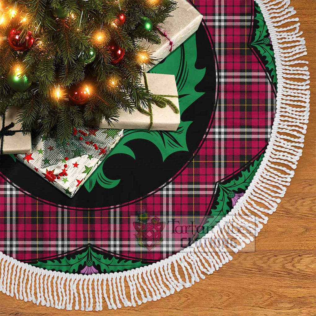 Tartan Vibes Clothing Little Tartan Christmas Tree Skirt Scottish Thistle Style