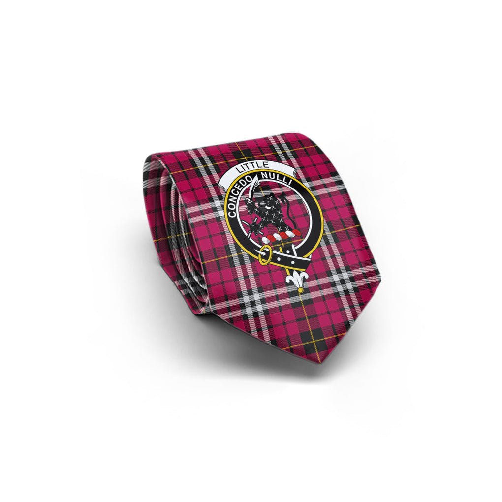 Little Tartan Classic Necktie with Family Crest - Tartan Vibes Clothing