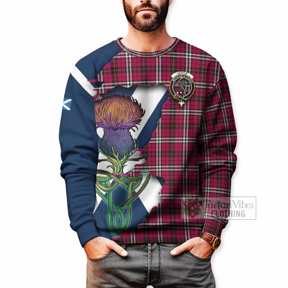 Tartan Vibes Clothing Little Tartan Family Crest Sweatshirt Scottish Thistle Celtic Inspired