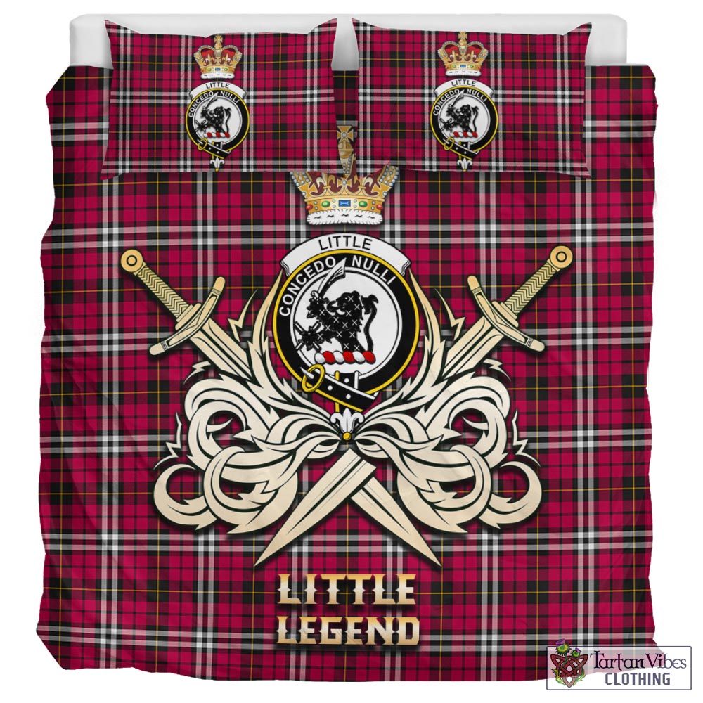 Tartan Vibes Clothing Little Tartan Bedding Set with Clan Crest and the Golden Sword of Courageous Legacy