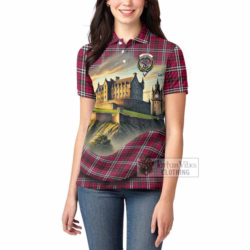 Tartan Vibes Clothing Little Tartan Family Crest Women's Polo Shirt with Scottish Ancient Castle Stype