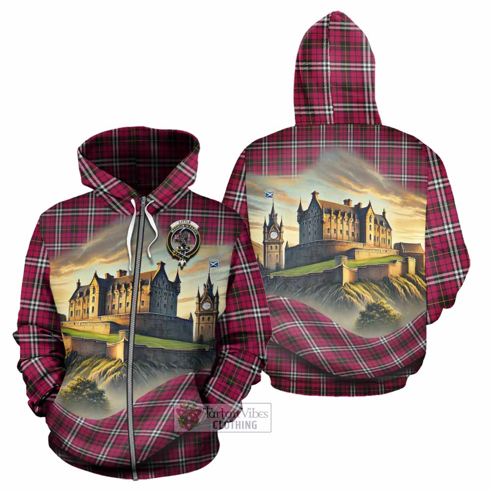 Tartan Vibes Clothing Little Tartan Family Crest Hoodie with Scottish Ancient Castle Style