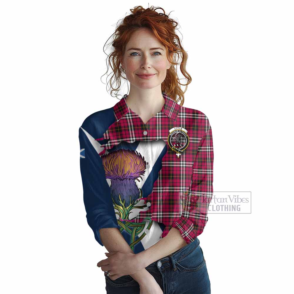 Tartan Vibes Clothing Little Tartan Family Crest Women's Casual Shirt Scottish Thistle Celtic Inspired