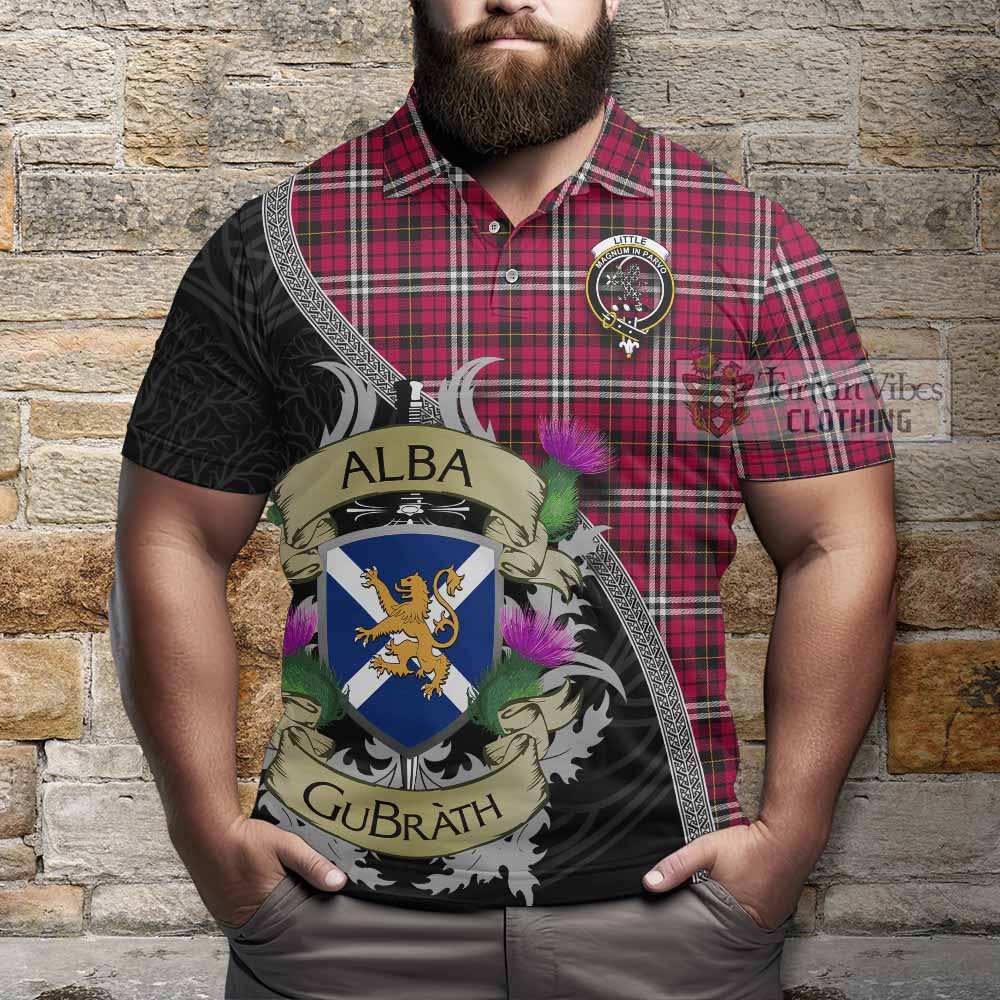 Tartan Vibes Clothing Little Tartan Family Crest Polo Shirt Lion Rampant Royal Thistle Shield Celtic Inspired