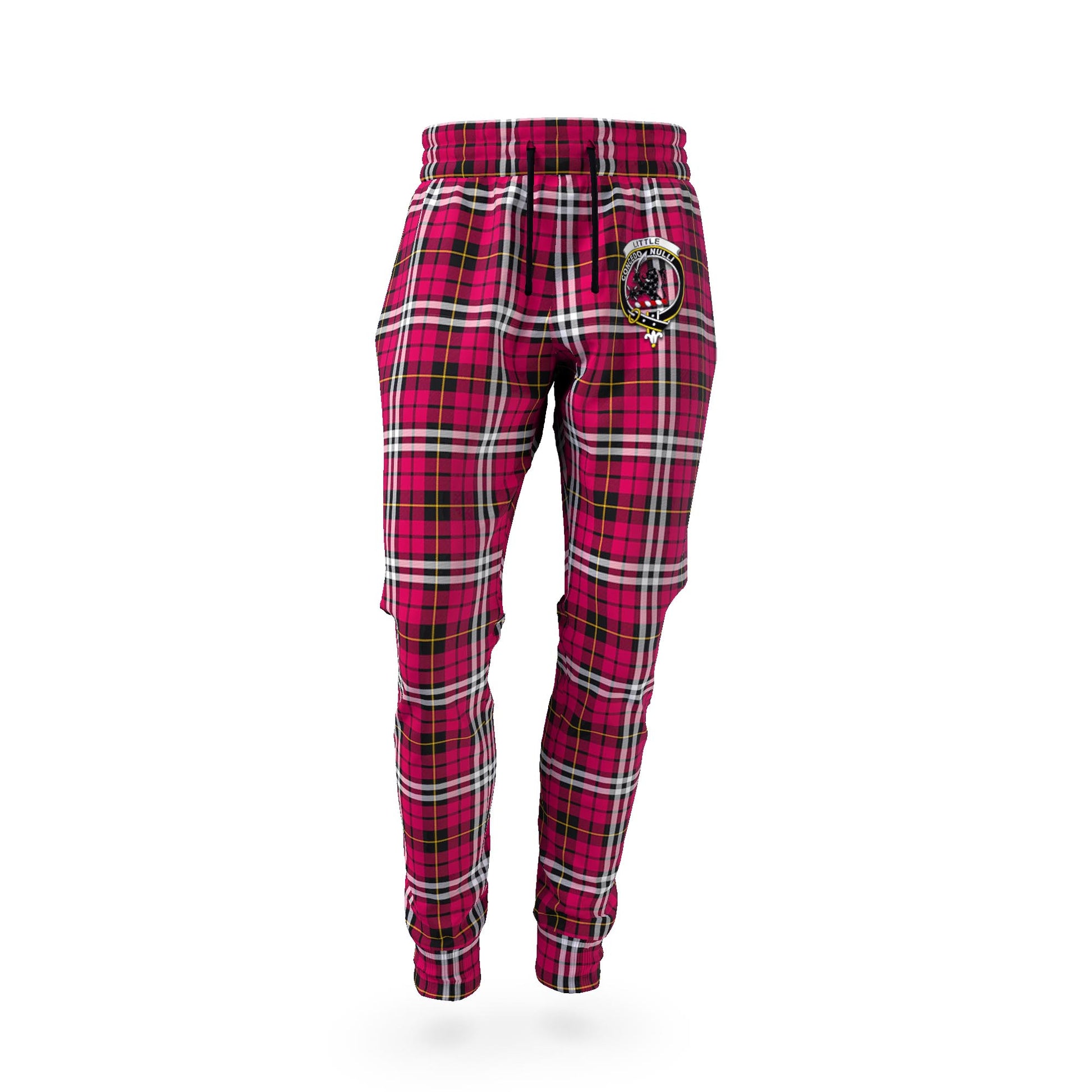 Little Tartan Joggers Pants with Family Crest - Tartan Vibes Clothing