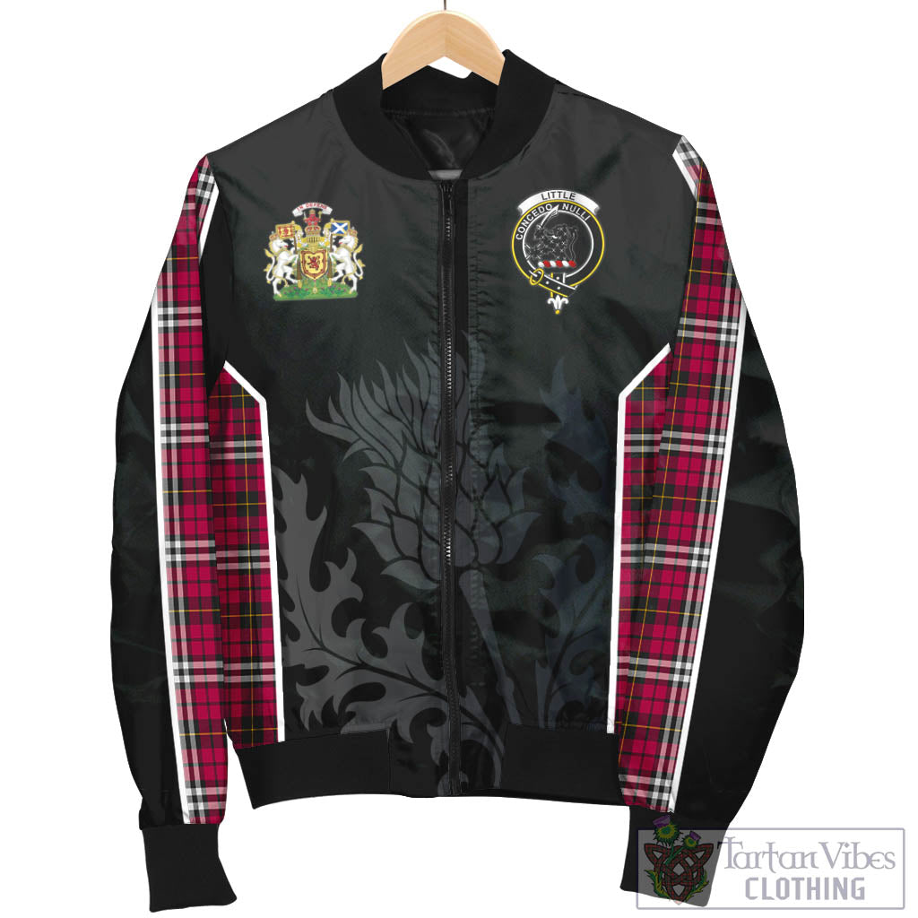 Tartan Vibes Clothing Little Tartan Bomber Jacket with Family Crest and Scottish Thistle Vibes Sport Style