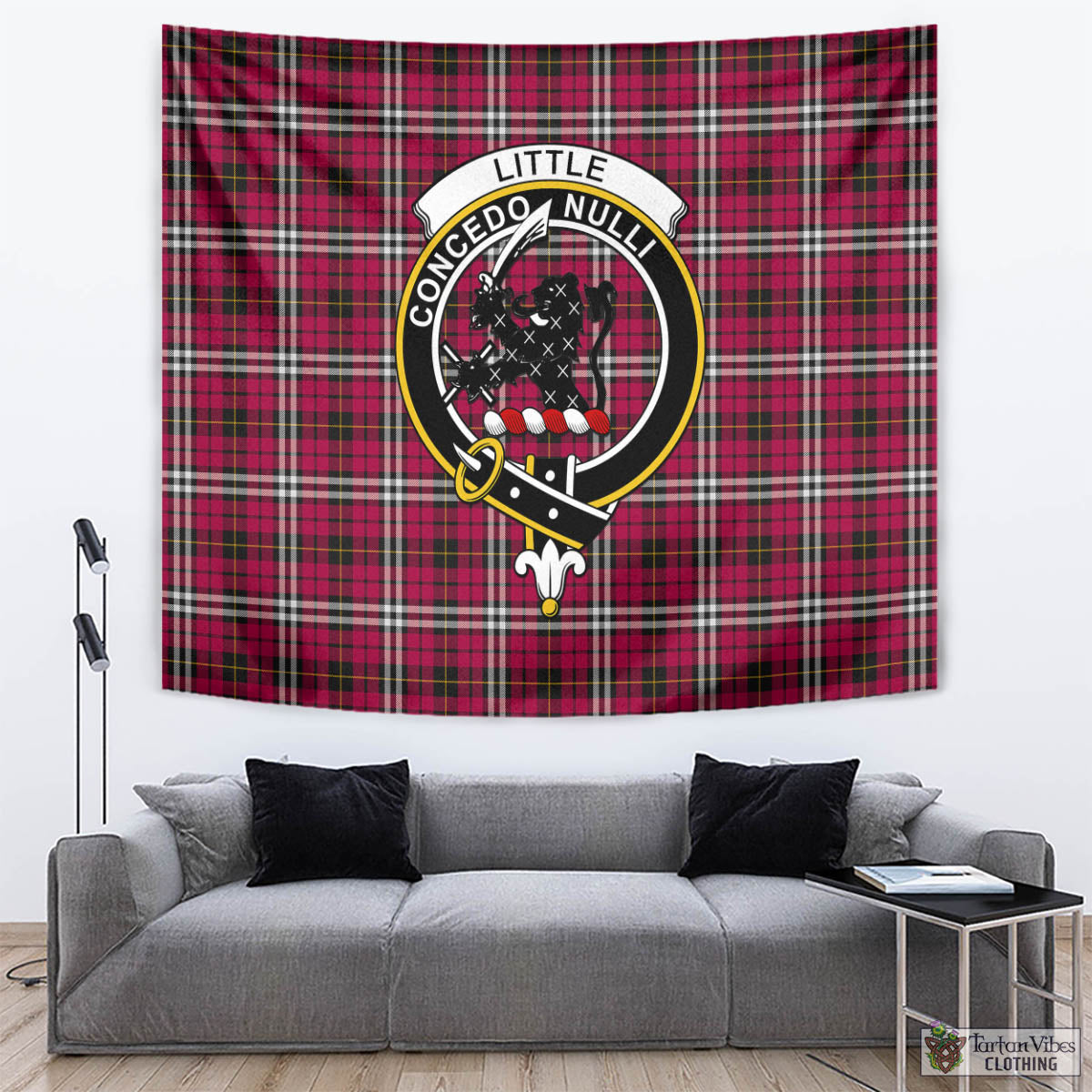 Tartan Vibes Clothing Little Tartan Tapestry Wall Hanging and Home Decor for Room with Family Crest