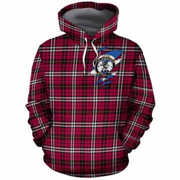 Little Clan Crest In Me Tartan Cotton Hoodie Scotland Flag Style