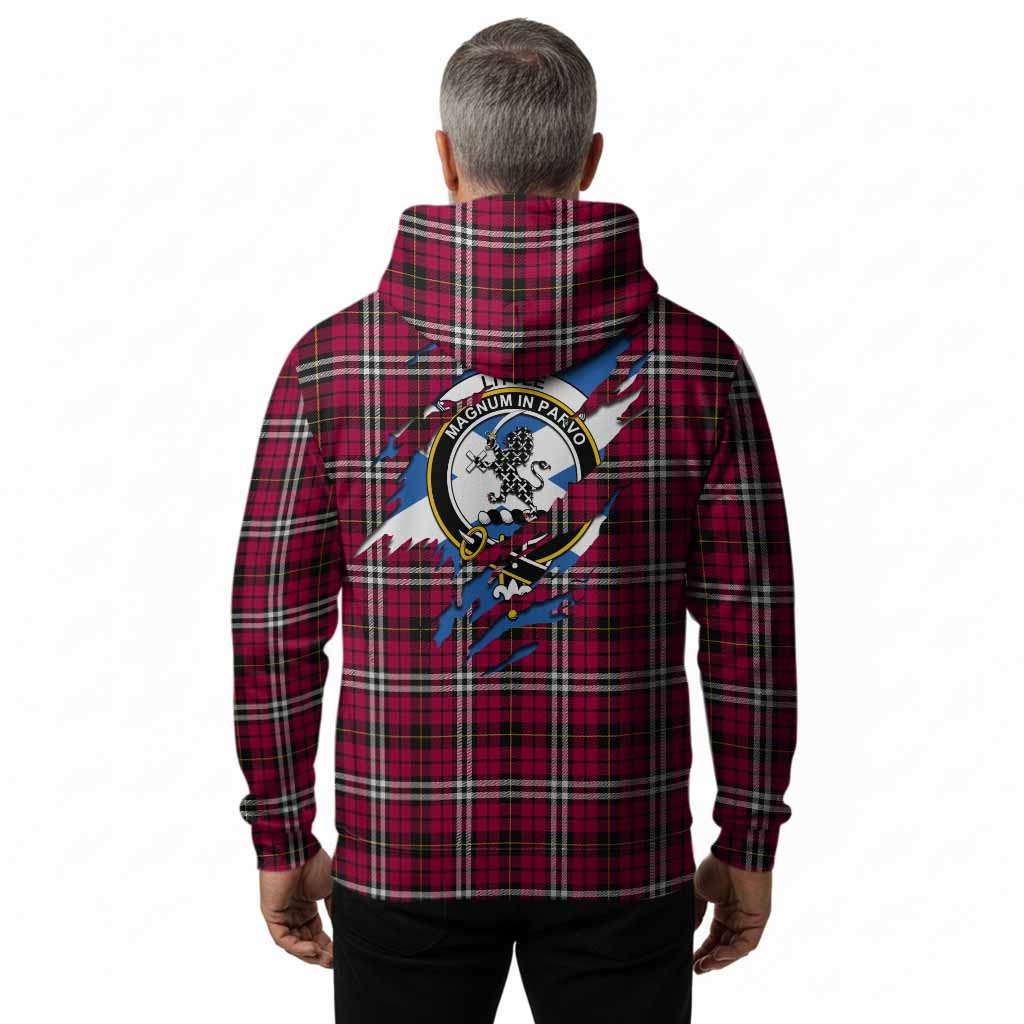 Little Clan Crest In Me Tartan Hoodie Scotland Flag Style