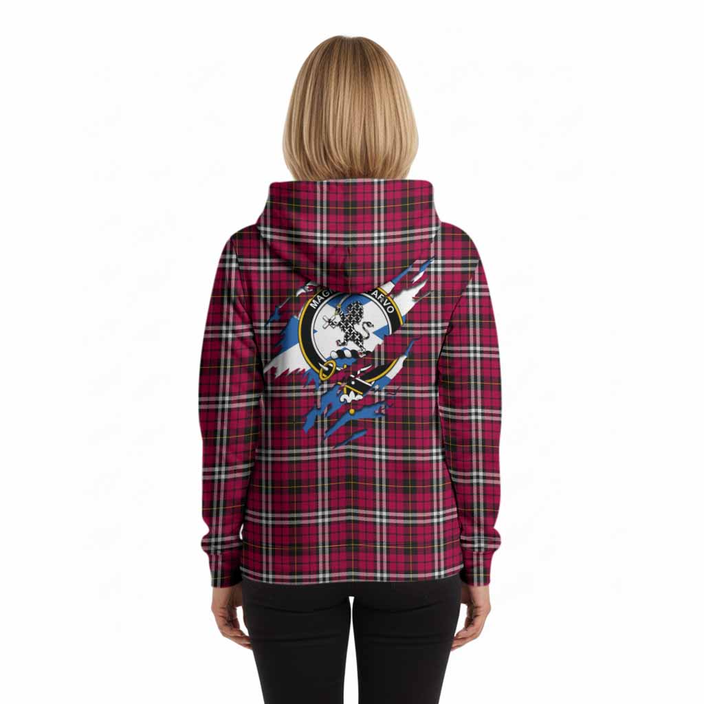 Little Clan Crest In Me Tartan Hoodie Scotland Flag Style