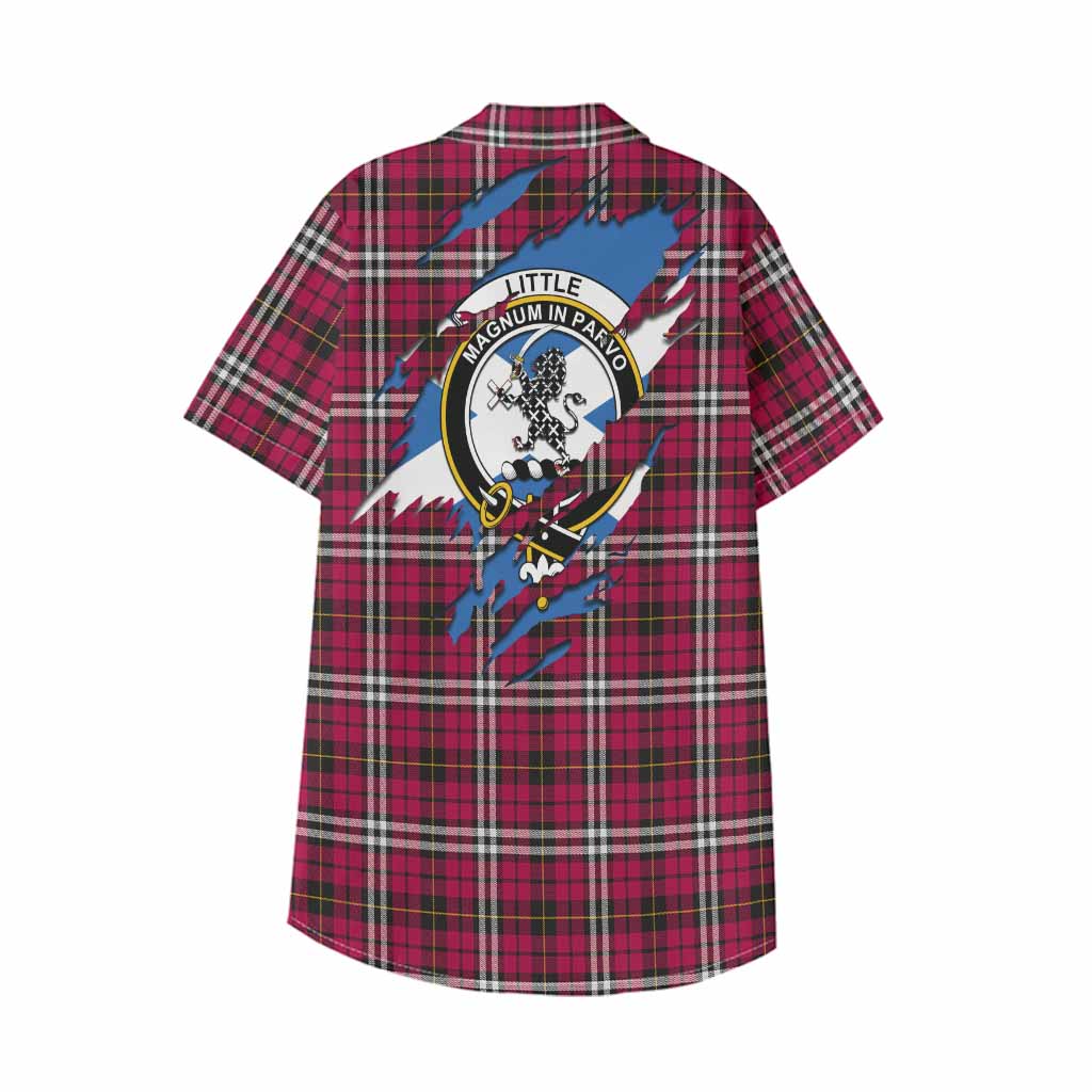 Little Clan Crest In Me Tartan Kid Hawaiian Shirt Scotland Flag Style
