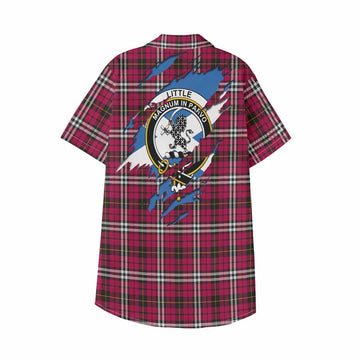 Little Clan Crest In Me Tartan Kid Hawaiian Shirt Scotland Flag Style