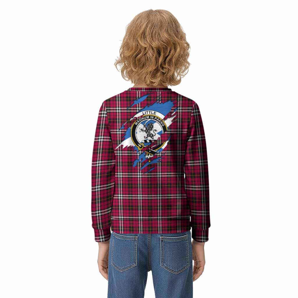 Little Clan Crest In Me Tartan Kid Knitted Sweatshirt Scotland Flag Style