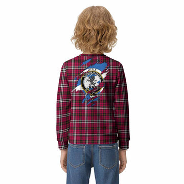 Little Clan Crest In Me Tartan Kid Knitted Sweatshirt Scotland Flag Style