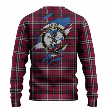 Little Clan Crest In Me Tartan Knitted Sweater Scotland Flag Style