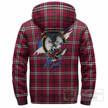 Little Clan Crest In Me Tartan Sherpa Hoodie Scotland Flag Style