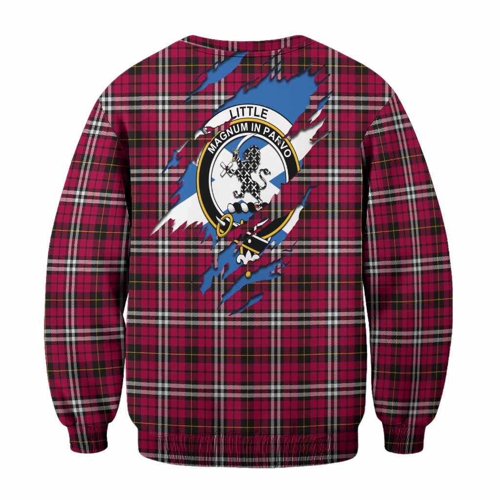 Little Clan Crest In Me Tartan Sweatshirt Scotland Flag Style