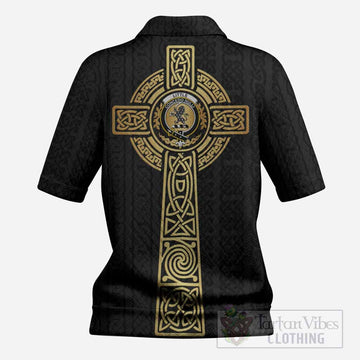 Little Clan Crest Women’s Polo Sweater Top with Celtic Tree of Life Inspired