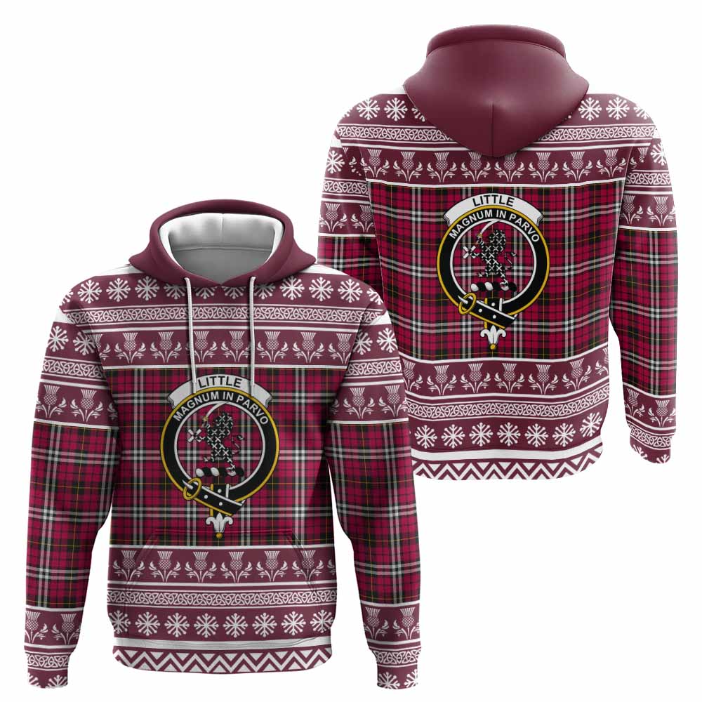 Little Clan Tartan Christmas Hoodie with Family Crest - Tartan Vibes Clothing