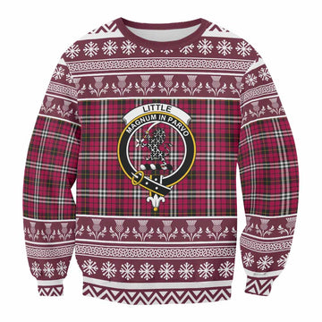 Little Clan Tartan Christmas Sweatshirt with Family Crest