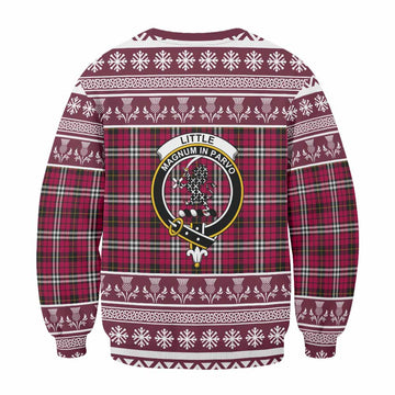 Little Clan Tartan Christmas Sweatshirt with Family Crest