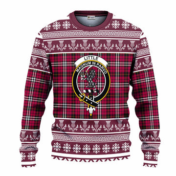 Little Clan Tartan Christmas Ugly Sweater with Family Crest