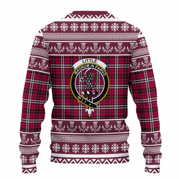 Little Clan Tartan Christmas Ugly Sweater with Family Crest