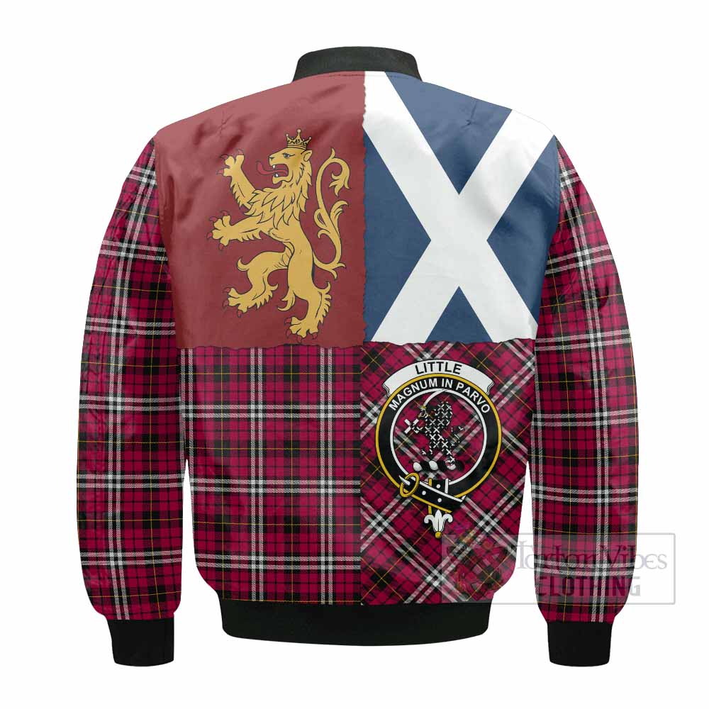 Little Crest Tartan Bomber Jacket with Lion Rampant Saltire Style