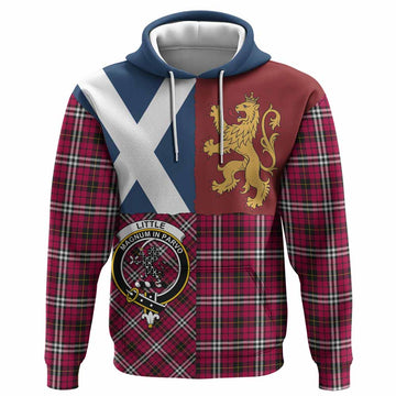 Little Crest Tartan Hoodie with Lion Rampant Saltire Style