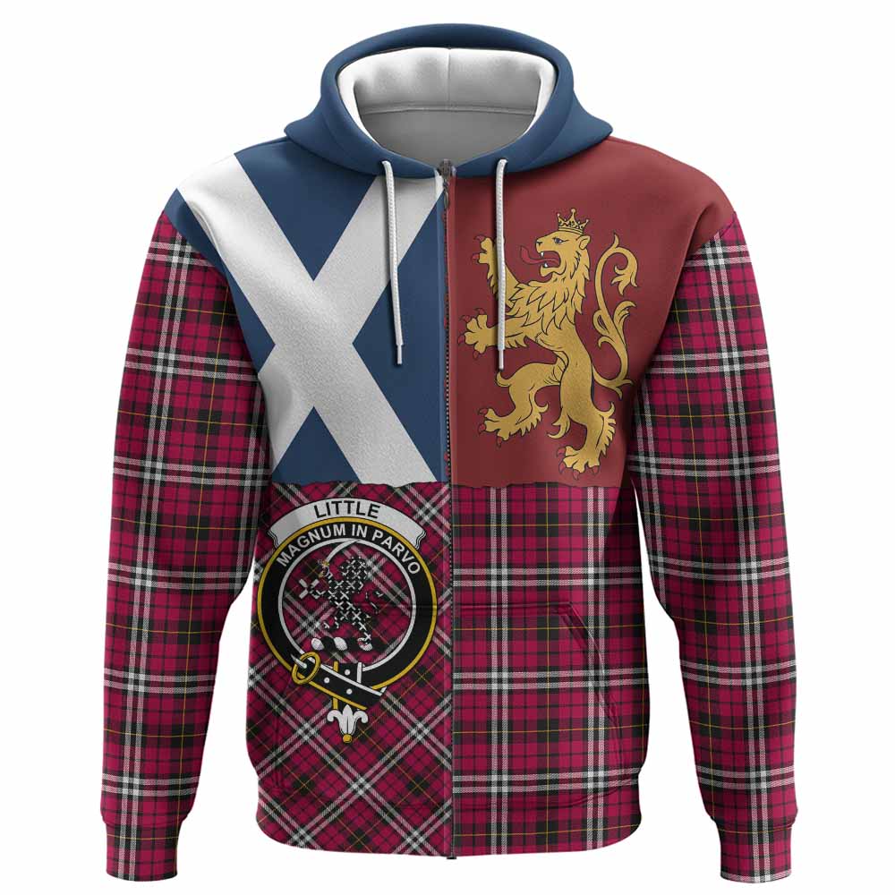 Little Crest Tartan Hoodie with Lion Rampant Saltire Style