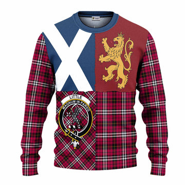 Little Crest Tartan Knitted Sweater with Lion Rampant Saltire Style