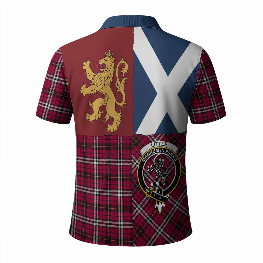 Little Crest Tartan Polo Shirt with Lion Rampant Saltire Style