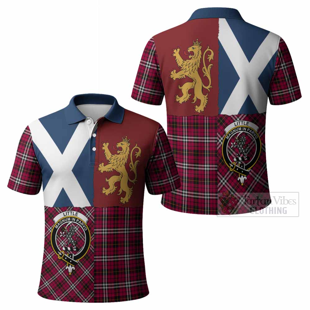 Little Crest Tartan Polo Shirt with Lion Rampant Saltire Style