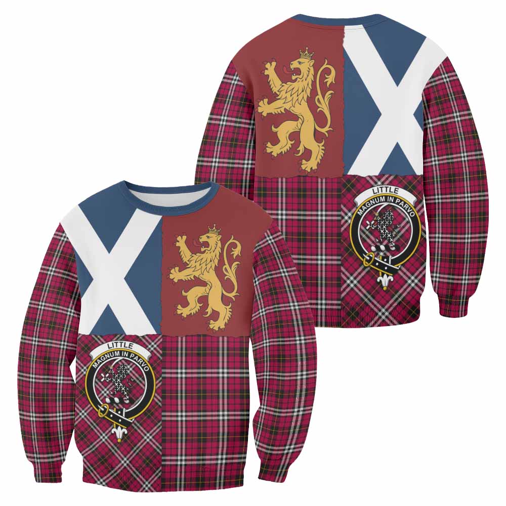 Little Crest Tartan Sweatshirt with Lion Rampant Saltire Style
