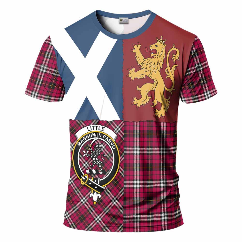 Little Crest Tartan T-Shirt with Lion Rampant Saltire Style